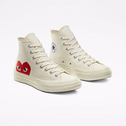 CONV x Comme des Garçons PLAY High (Milk/White)